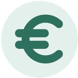 Icône euro, prix juste